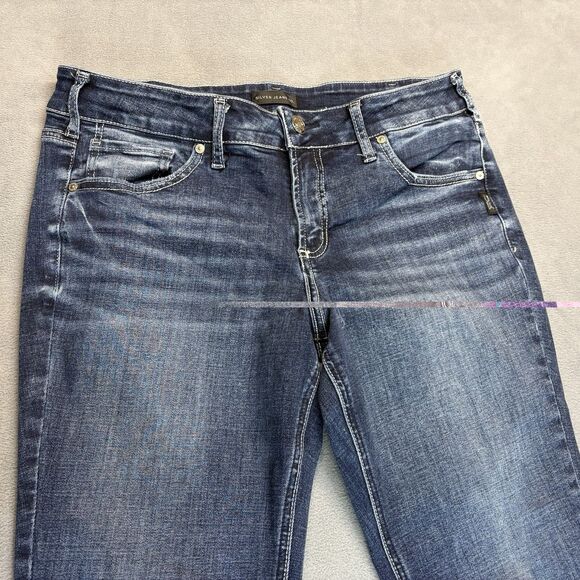 Silver Jeans Womens Size 32x29 Britt Skinny Blue Stretch Denim - Picture 3 of 11